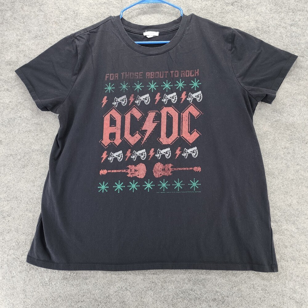 Maurices AC DC Shirt Womens XL Short Sleeve Black